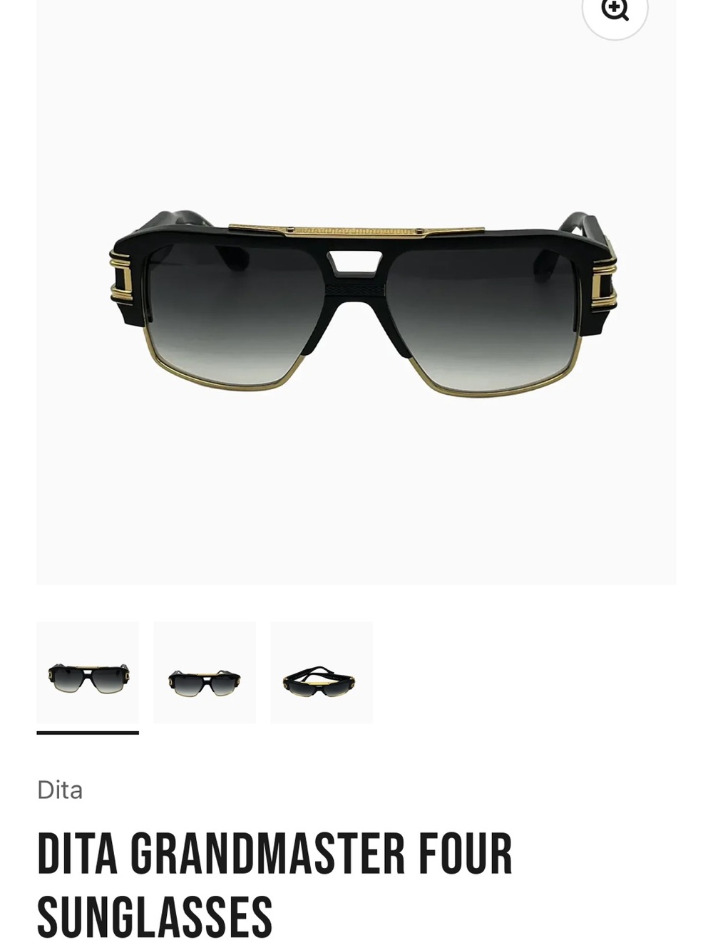 DITA Grandmaster Four Sunglasses - Black & Gold Accent